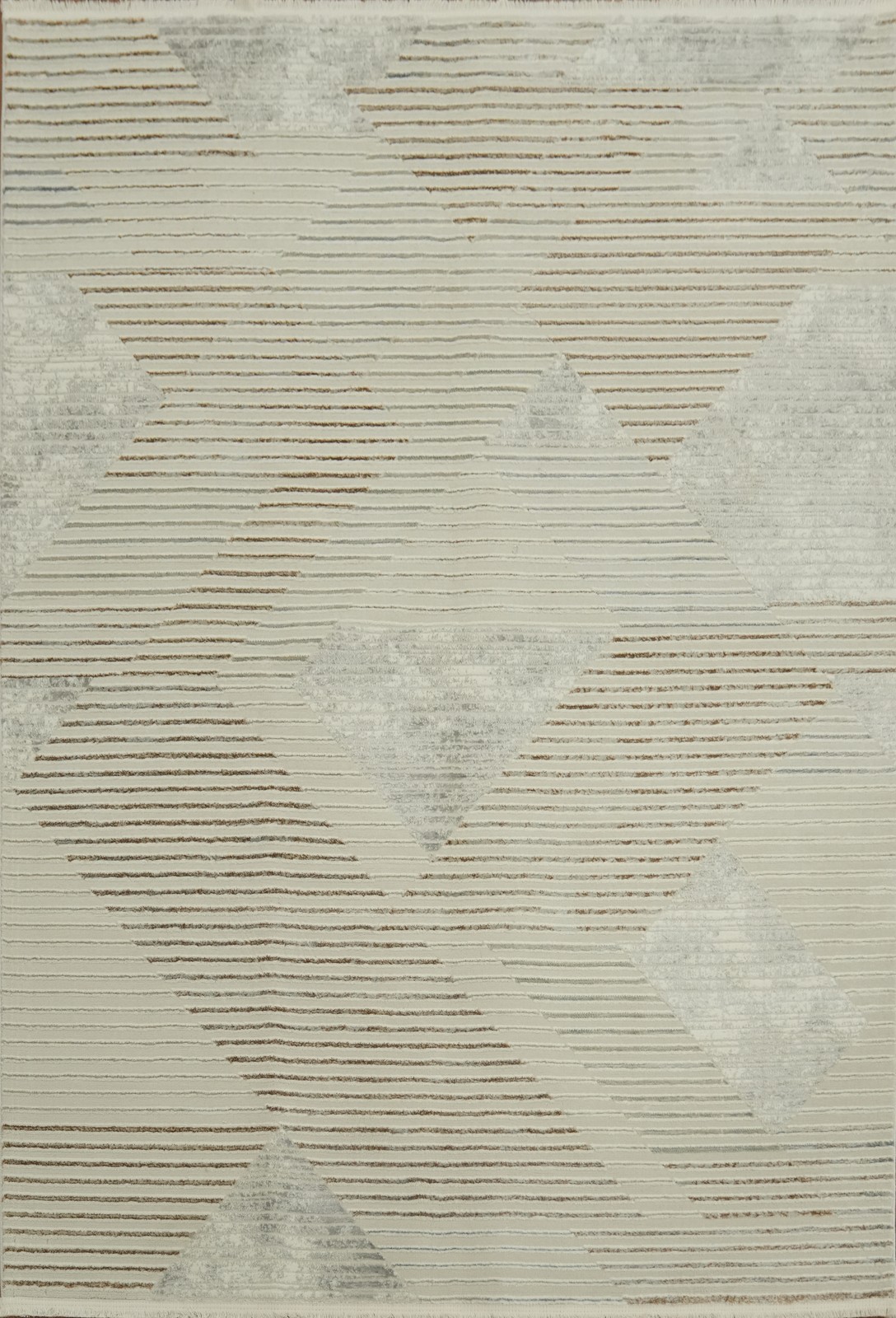 Neutral Tones Beige Area Rug 5×8 Ft Abstract Geometric Designs Turkish Carpet