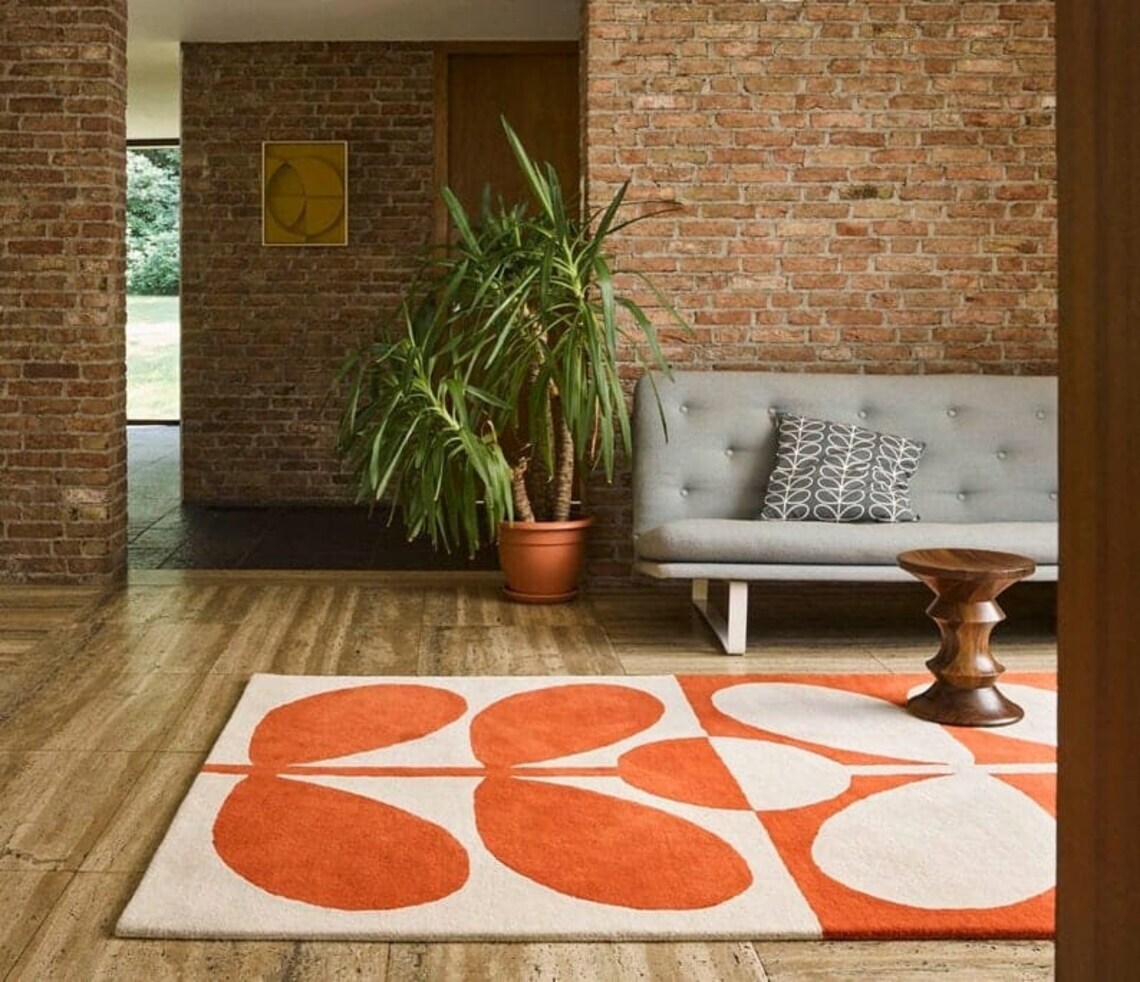 Hand tufted floral new Zealand wool area rug for home , New home gift ,Home rug