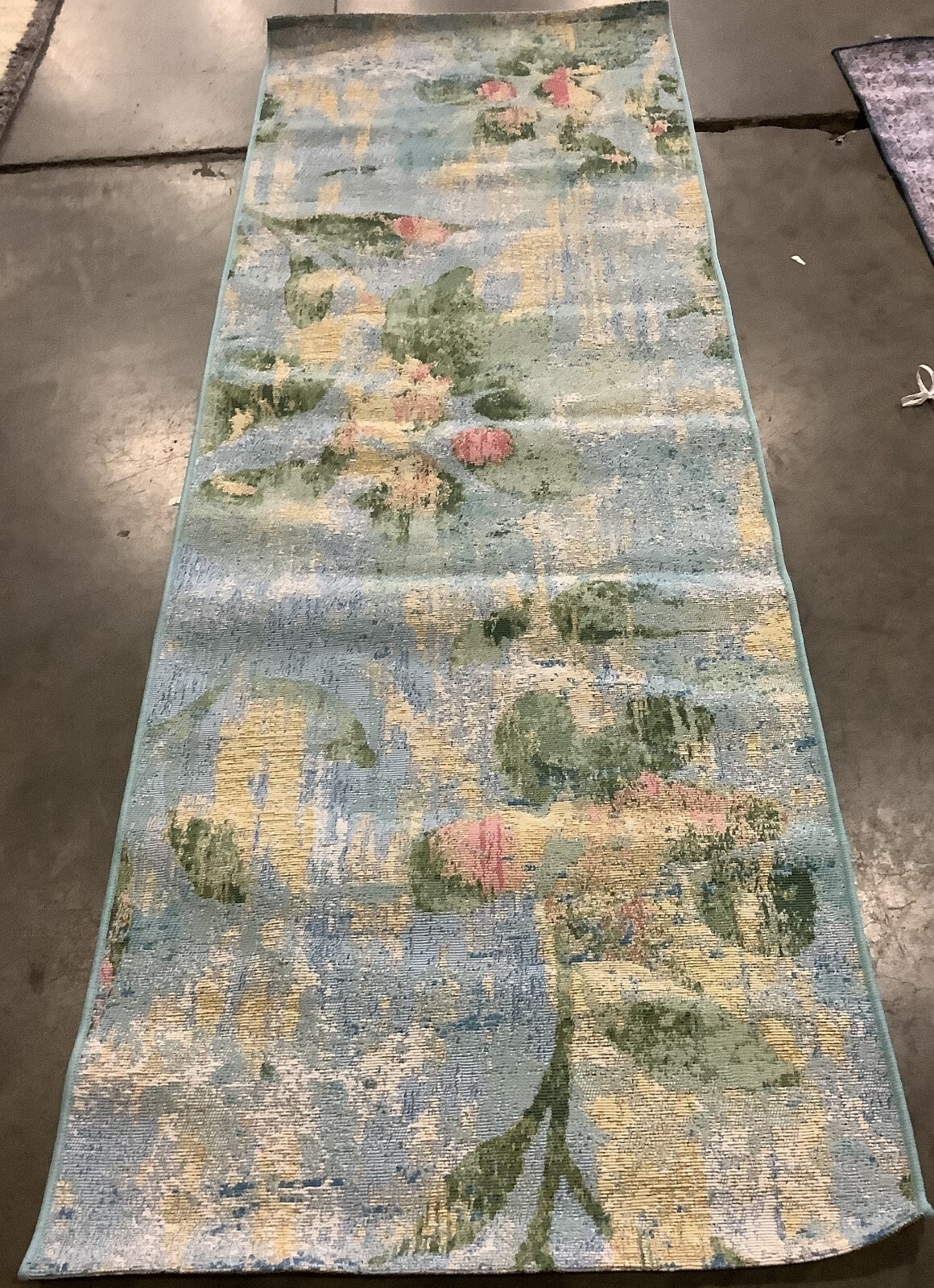 LIGHT BLUE / GREEN 2′-8″ x 8′-0″ Flaw in Rug Reduced Price 1172675932 BAR522M-28