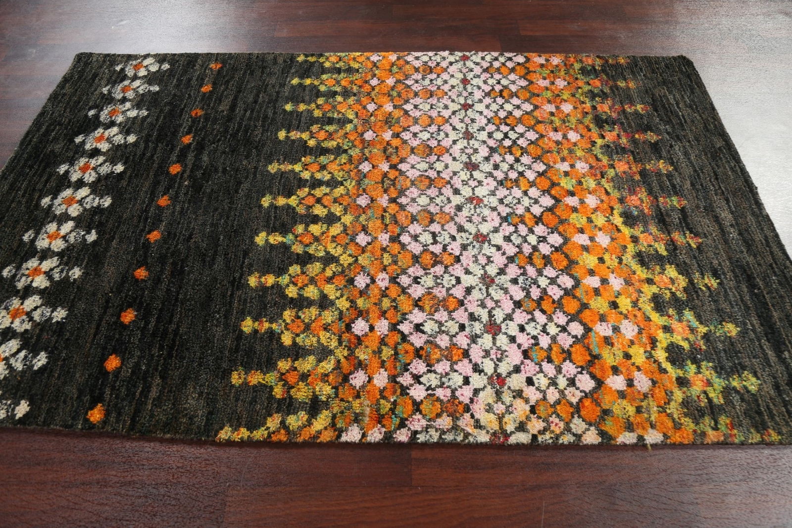 Stylish Abstract Luxury Hand-Knotted Wool Moroccan for Bedroom 5×8 ft