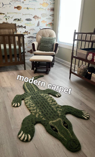 MODERND FINE TUFTED HUNTING HAND MADE CROCODILLE TURKISH RUG For Home Decoration