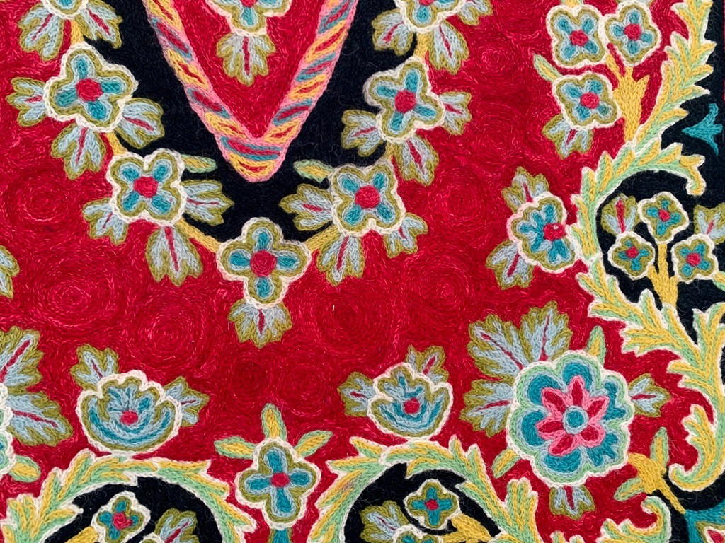 2×3 ft Vintage French Handmade Aubusson Rug Needle Point Floral Wool Décor Rug