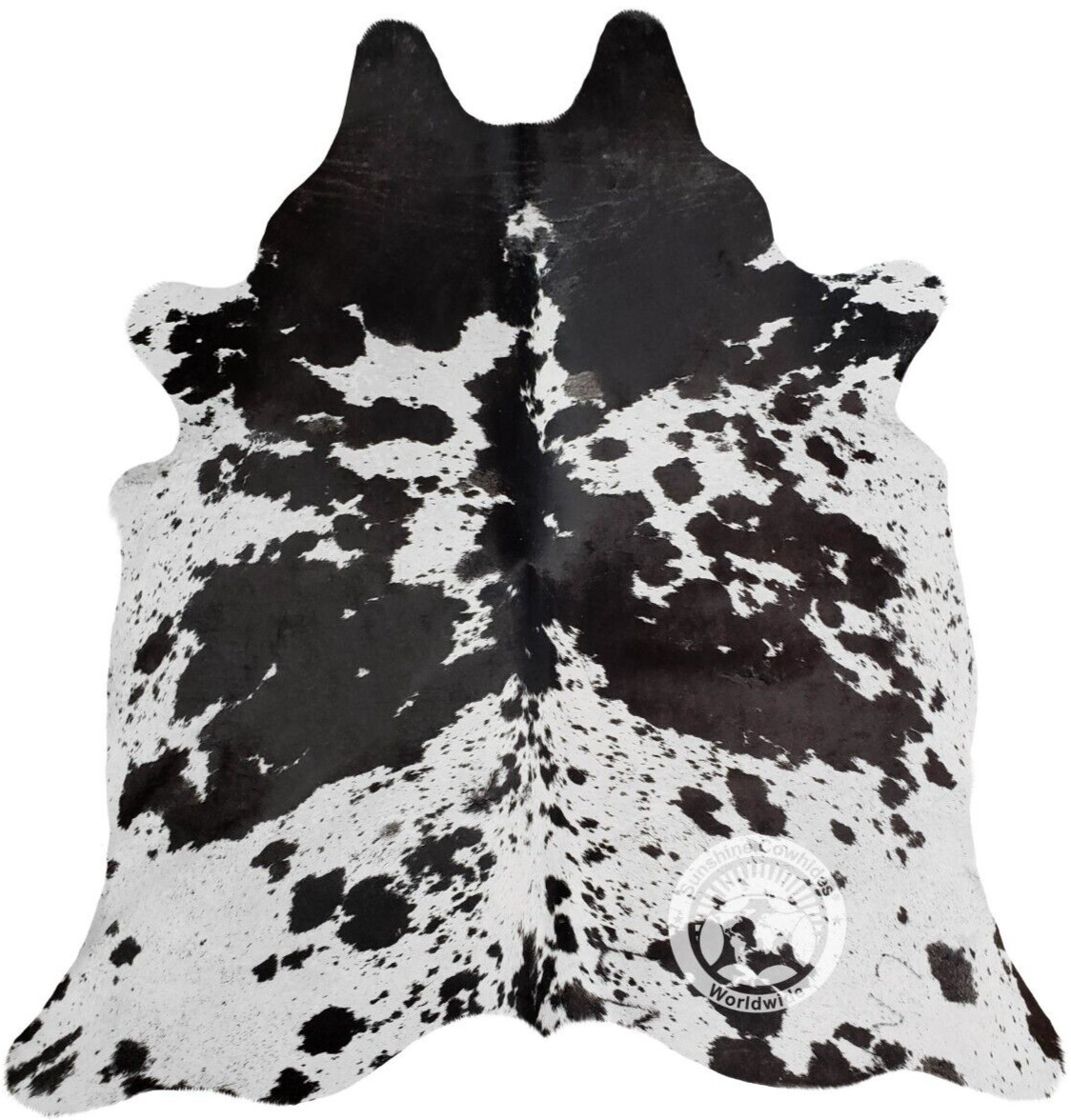 Real Cowhide Rug Salt and Pepper – Size 6 X 6-7′
