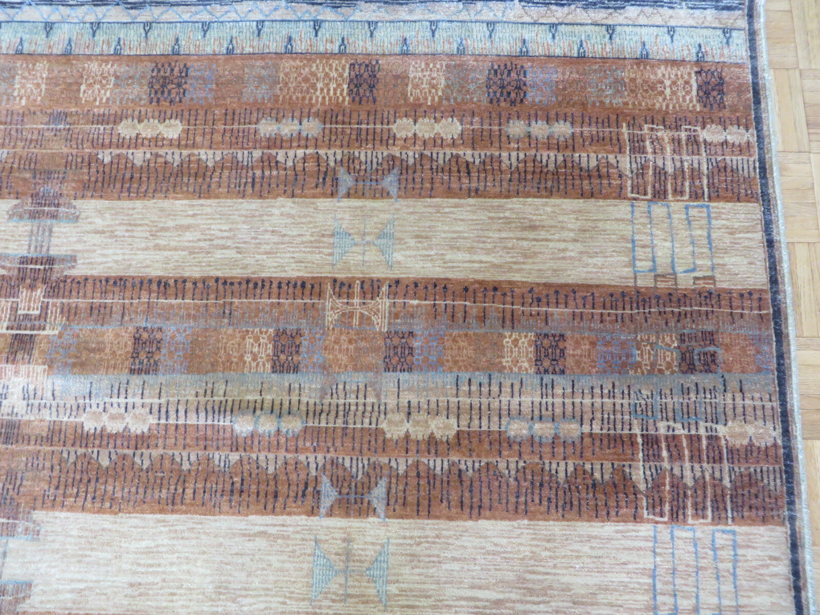 7’10 x 10 Hand Knotted Multi Colored Fine Gabbe Oriental Rug G9433