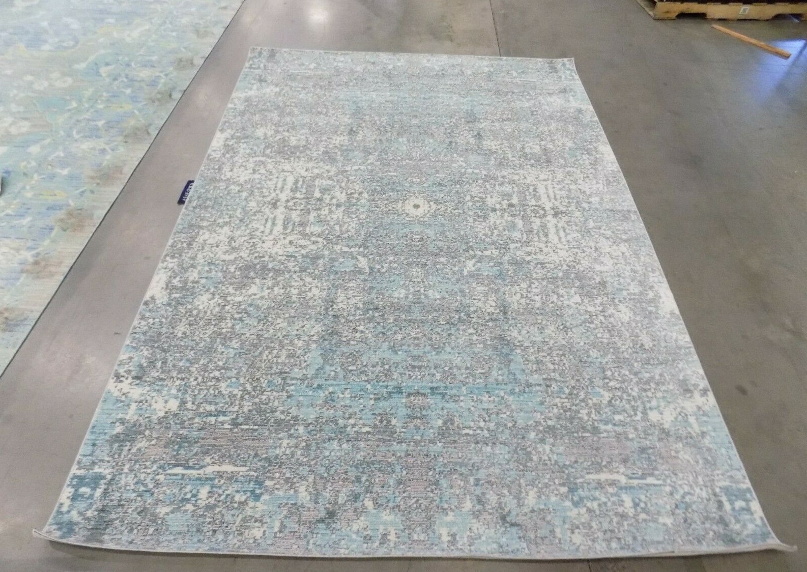 TEAL / MULTI 6′ X 9′ Back Stain Rug, Reduced Price 1172578030 MYS971A-6