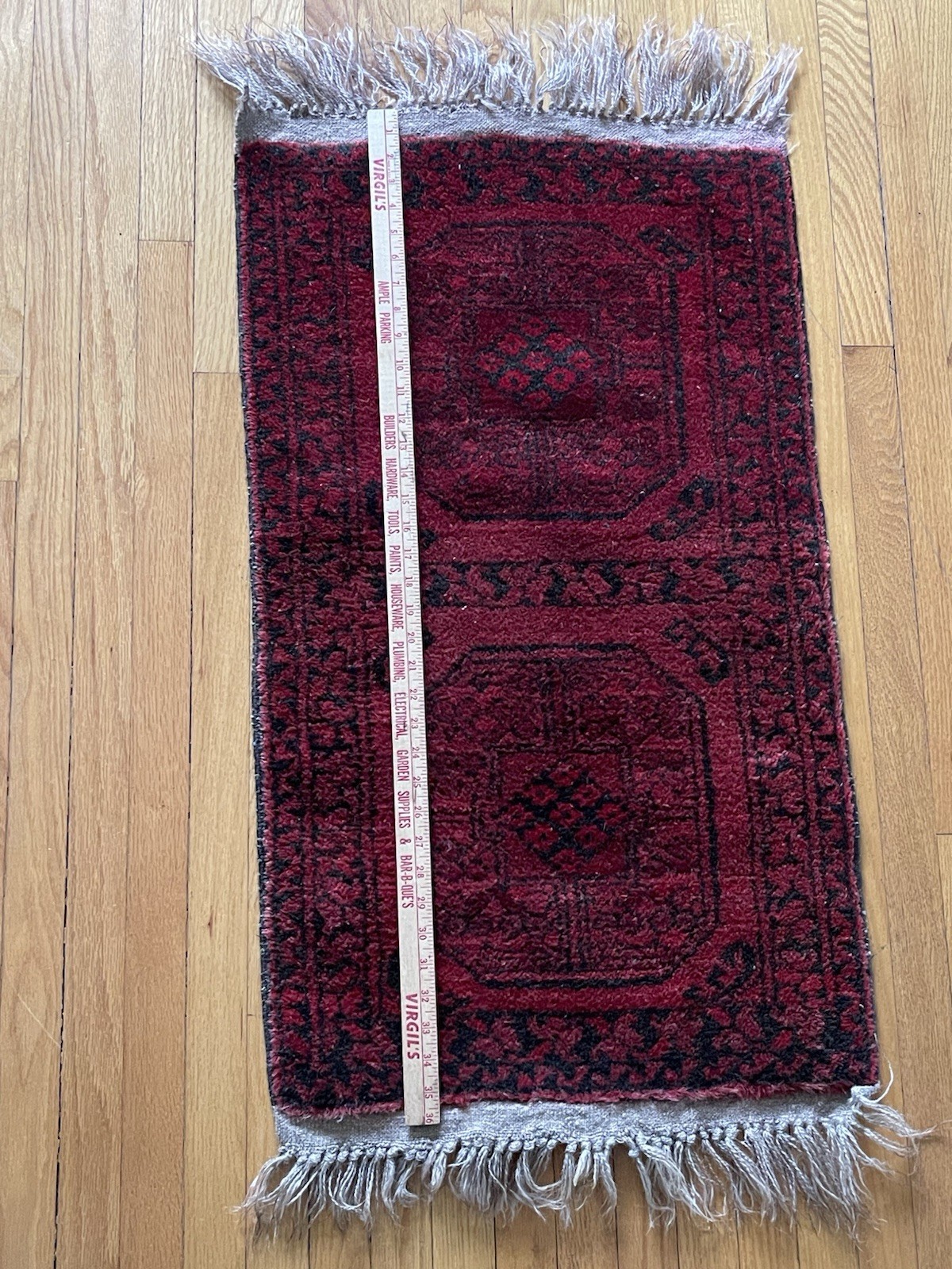 Auth Vintage Traditional Afghan Tribal Akhche Oriental Wool Red Rug Hand knotted