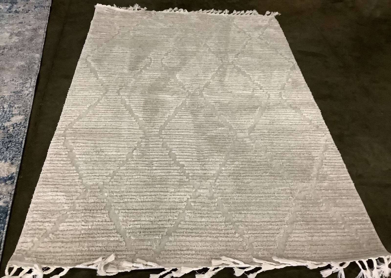 BEIGE 5′-3″ X 7′-6″ Stained Rug, Reduced Price 1172663493 MRK517C-5