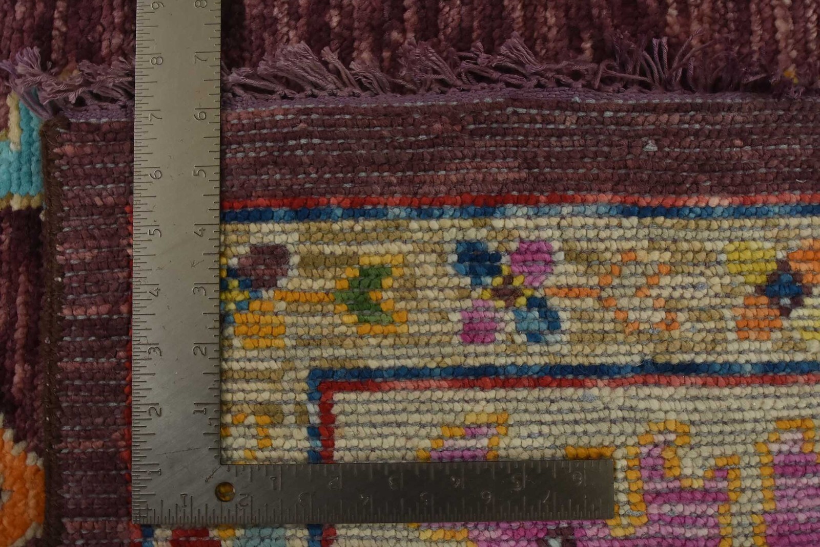 Anatolia Rug 8’11” x 11’6” Purple Wool Modern Hand-Knotted Oriental Carpet