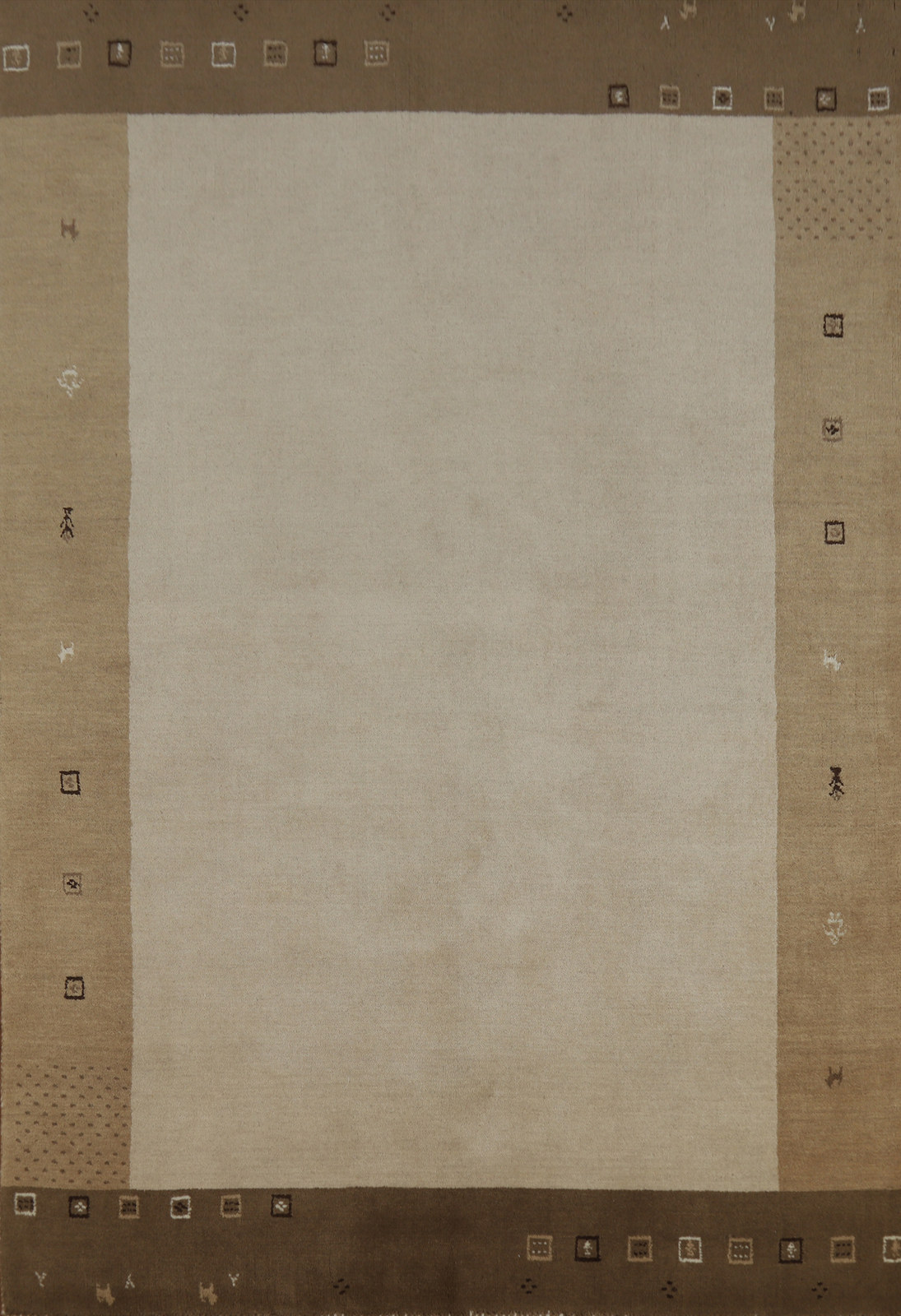 Bordered Handmade Indian Rug Wool Gabbeh Bedroom Carpet 5×8 ft.
