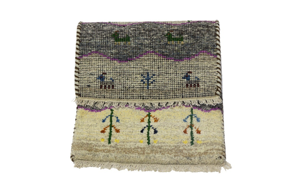 Contemporary Tribal Indo-Gabbeh Oriental Rug Bedroom Decor Carpet 1’4X2’7 ft