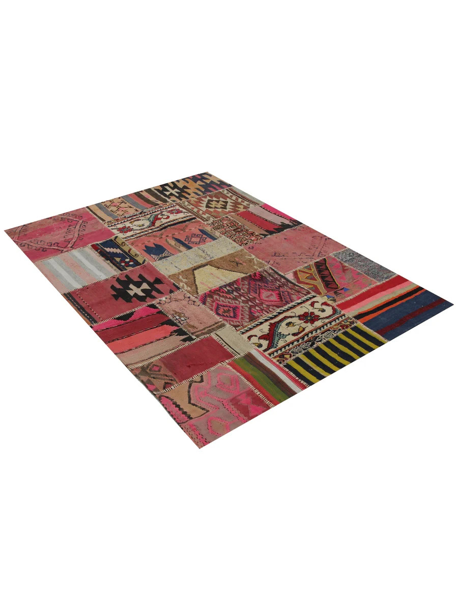 5×6 ft Vintage Patchwork Rug – Handwoven Wool Rug – Free US Shipping
