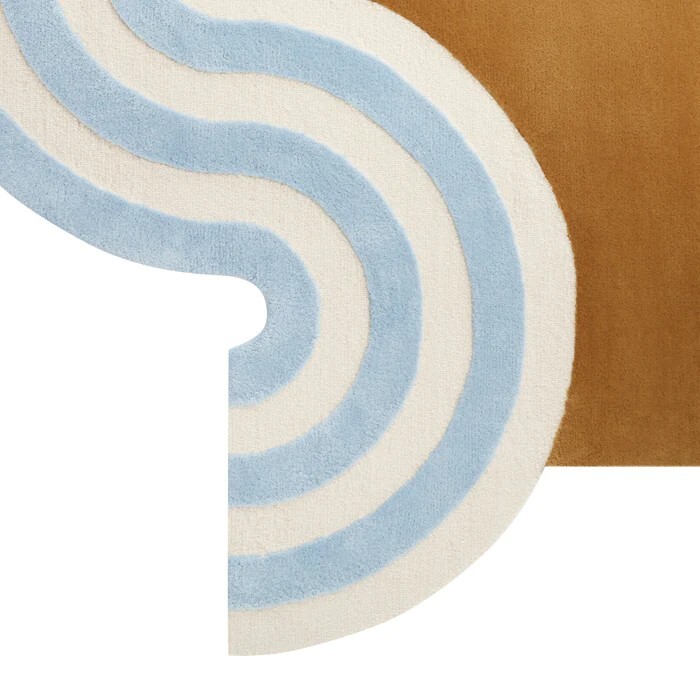 Wavy Gradient rug Crane 100% Woolen Area Rug For Hall Kitchen Living Room Bed