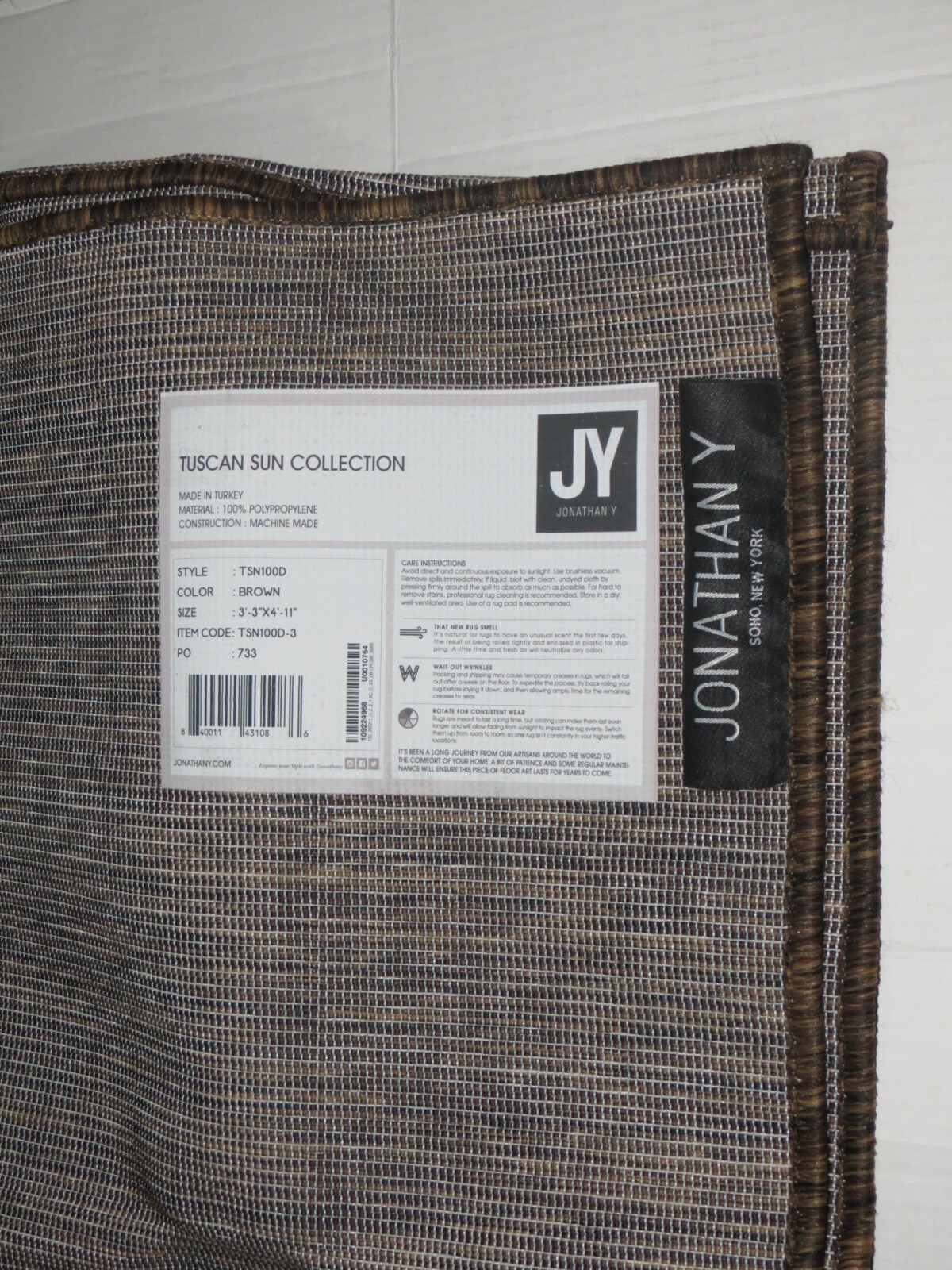 JONATHAN Y TSN100 Ethan Modern Flatweave Solid, Casual Indoor/Outdoor Area Rug