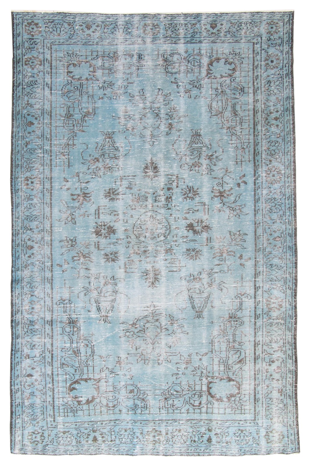 Hand-knotted Area Rug 6’1″ x 9’7″ Traditional Wool Oriental Carpet