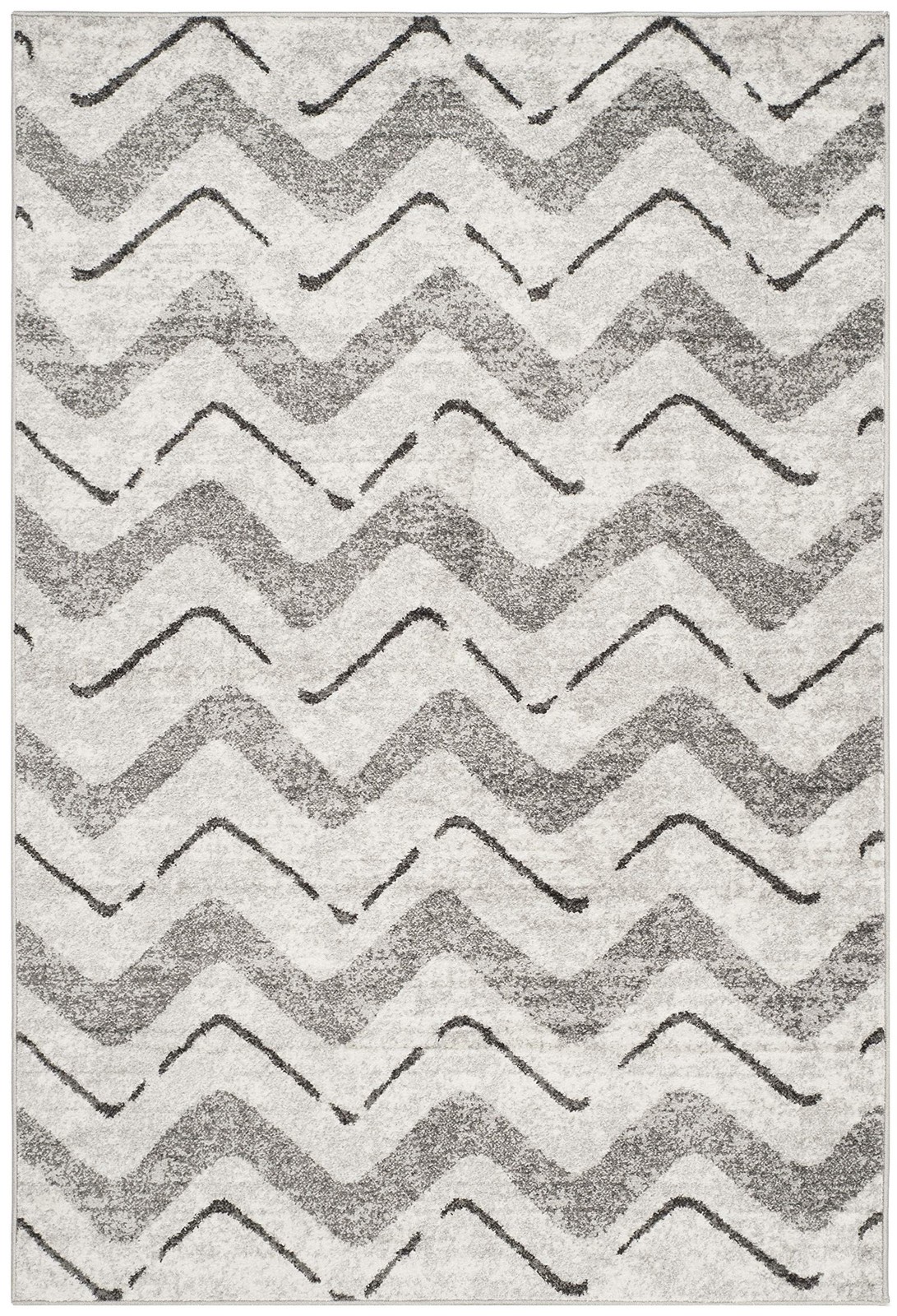 Safavieh Adirondack Collection Area Rug – 51 X 76 Silver Charcoal Modern