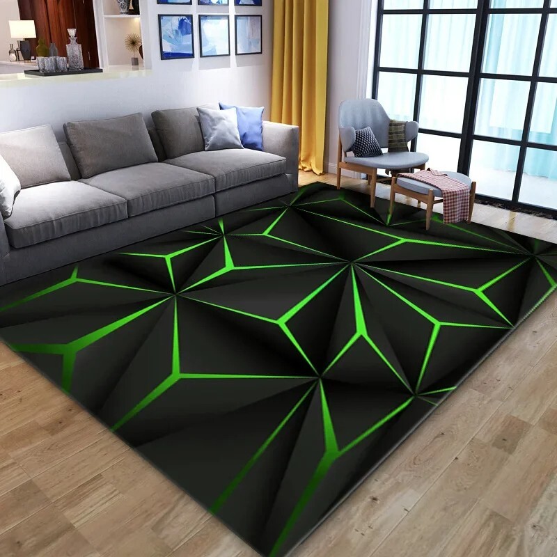 3d Effect Living Room Floor Mat Home Optical Illusion Design Carpet Bedroom Rug
