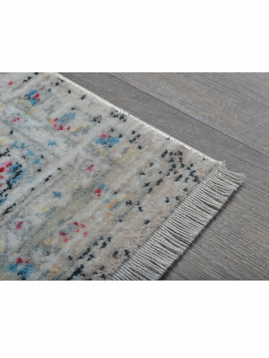 Machine Woven Cross Weave Polyester Area Rug Oriental Multicolor BBH Home M00091
