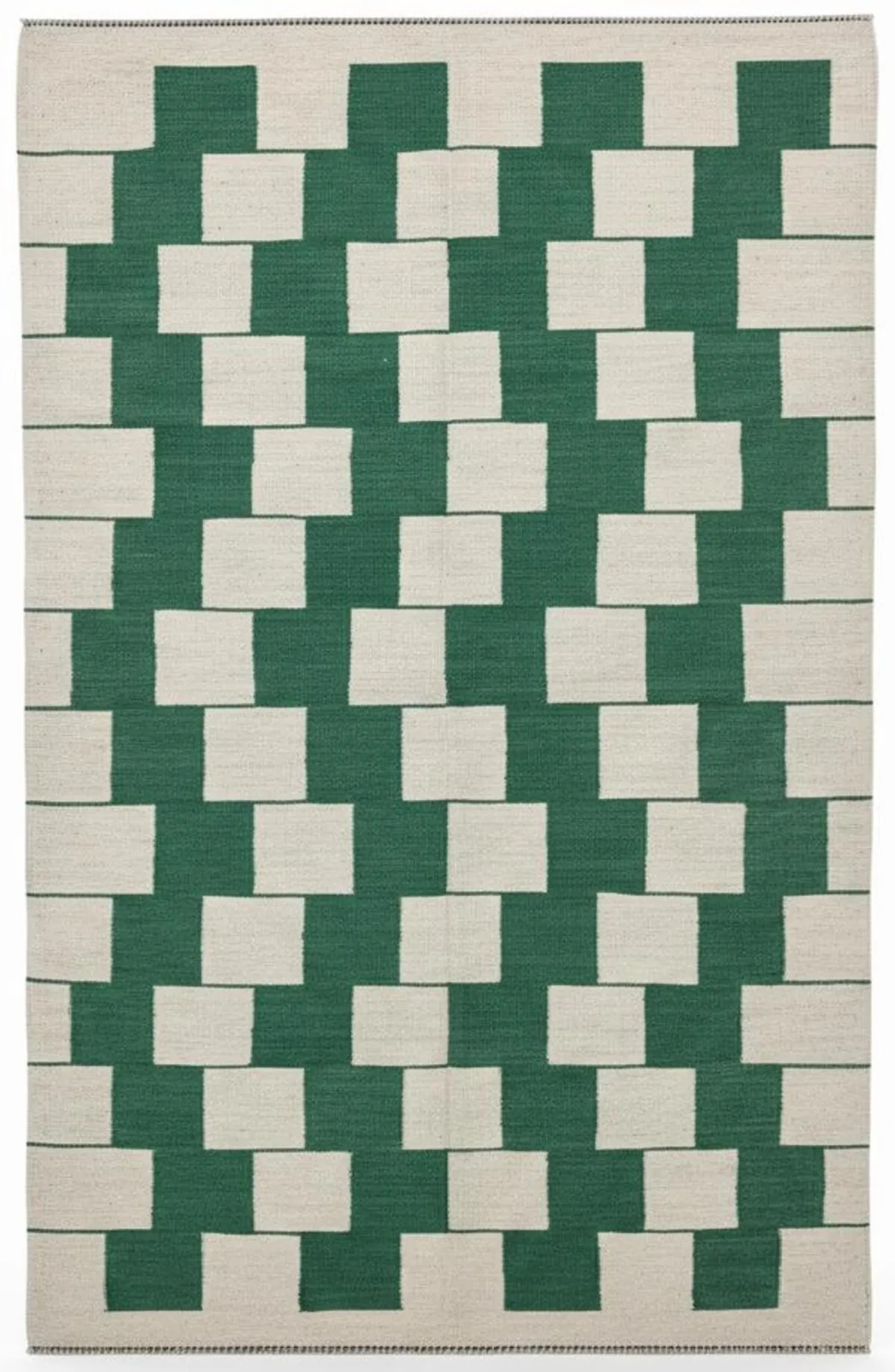 Handwoven Wool Jute Kilim Rug Color White Green Handmade Design Carpet Rug