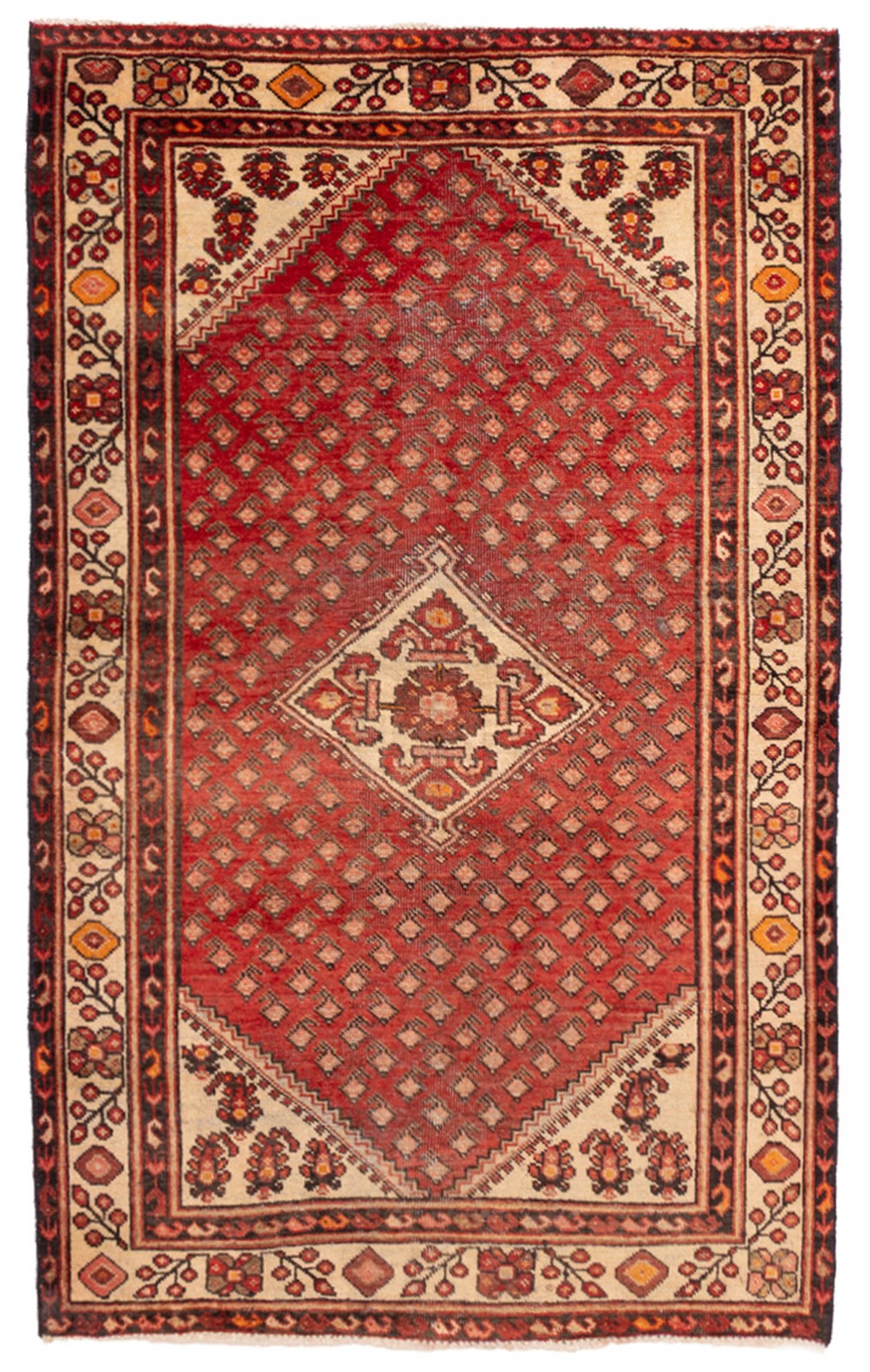 Vintage Traditional Hand-Knotted Area Rug 4’0″ x 6’8″ Oriental Wool Carpet