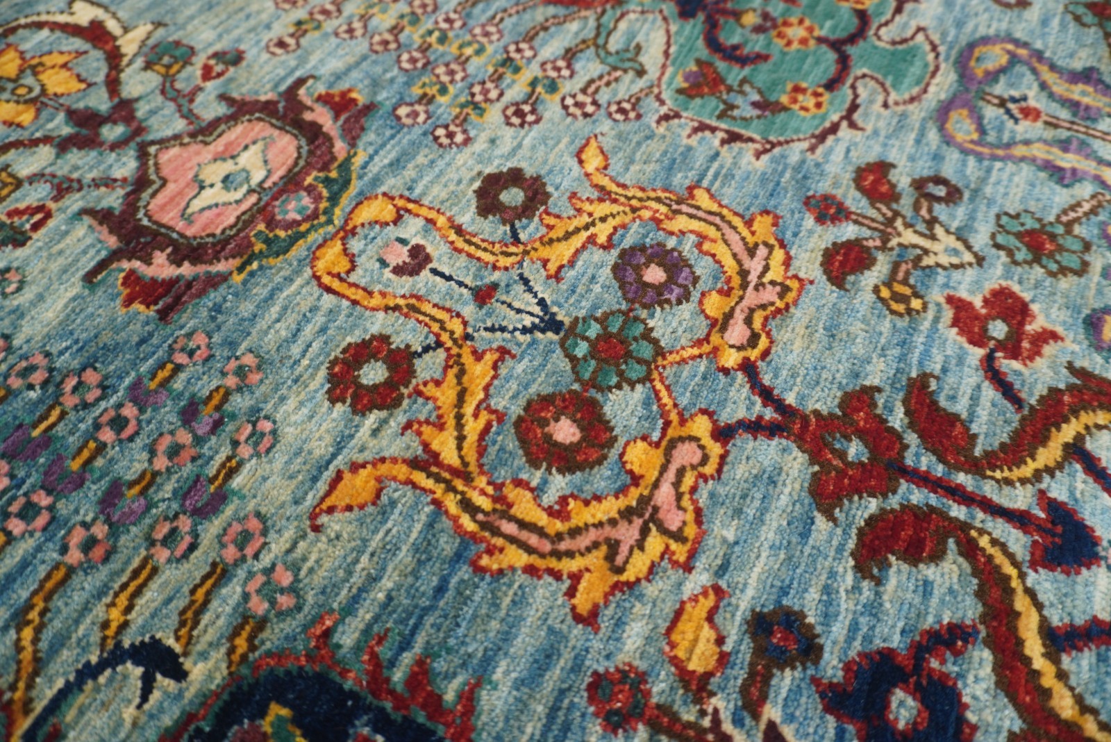 12×18 ft Blue Bidjar Afghan Fine Hand Knotted Wool Traditional Rug