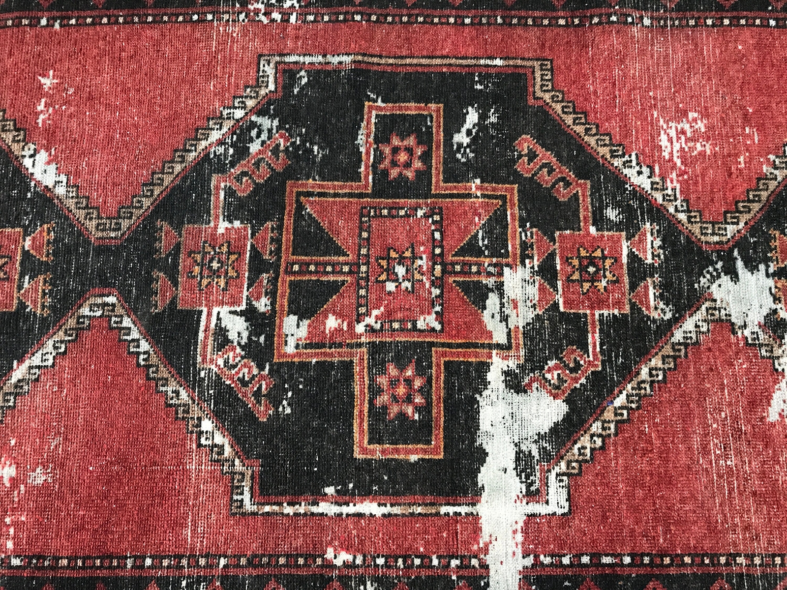 Runner carpet, Turkish rug, Worn rug, Hallway runner, Entryway rug, Area rug, O