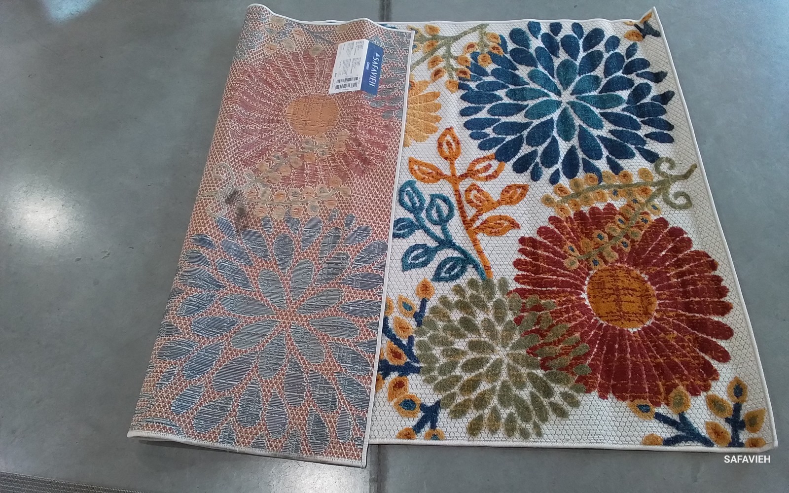 CREME / RED 4′-0″ x 6′-0″ Back Stain Rug, Reduced Price 1172781092 CBN832A-4
