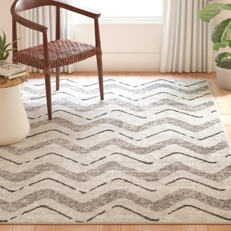 Safavieh Adirondack Collection Accent Rug – 3 X 5 Silver Charcoal Modern