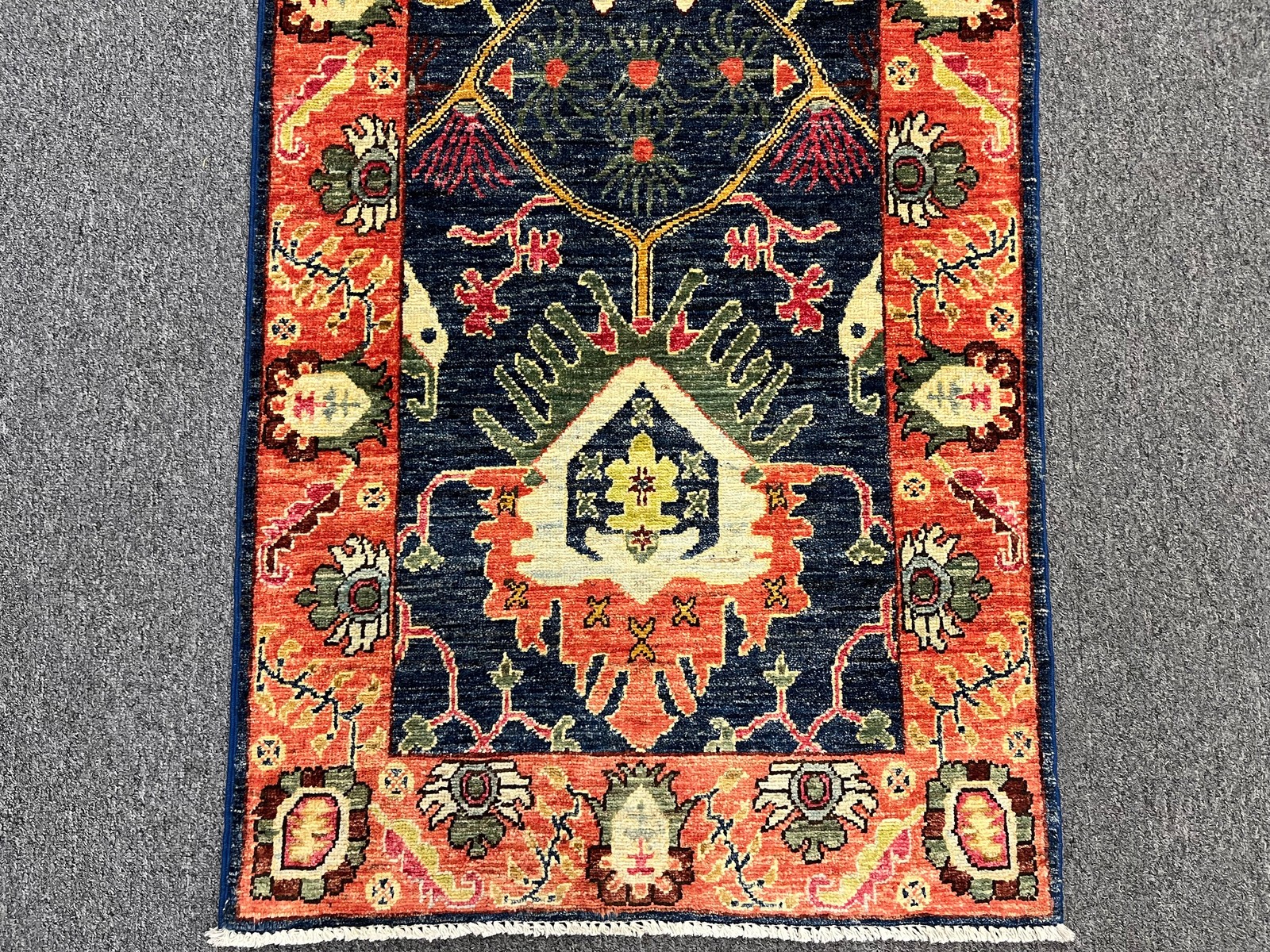 2′ 6″X18 Afghan Bijar Handmade Wool Runner Rug # 14142