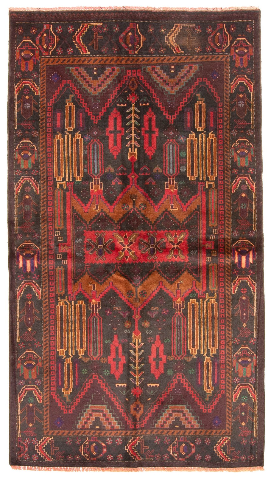 Vintage Traditional Hand-Knotted Area Rug 3’5″ x 6’2″ Oriental Wool Carpet