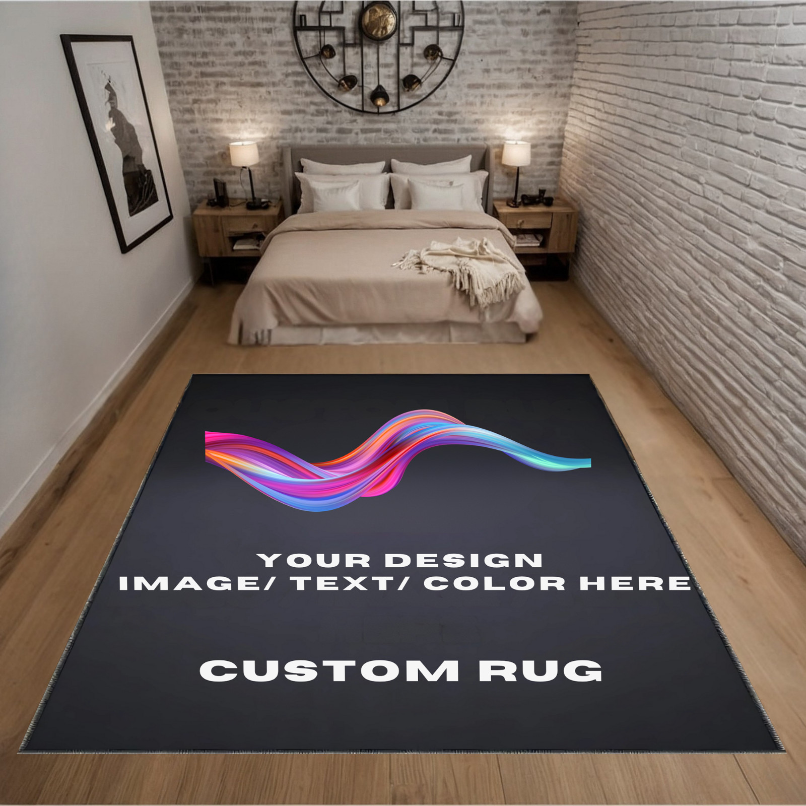 Custom Rug with Your Image, Text or Logo | Different Size Options | Your Design