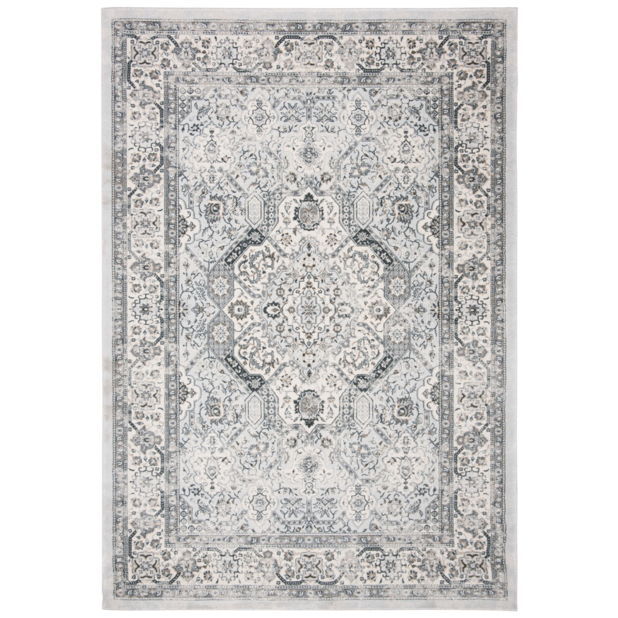SAFAVIEH Isabella Collection ISA916H Dark Grey/Cream Rug