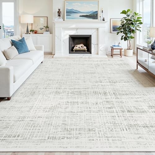 9×12 Area Rugs Washable Rug: Anti-Skid Abstract Modern Living Room Rug Soft