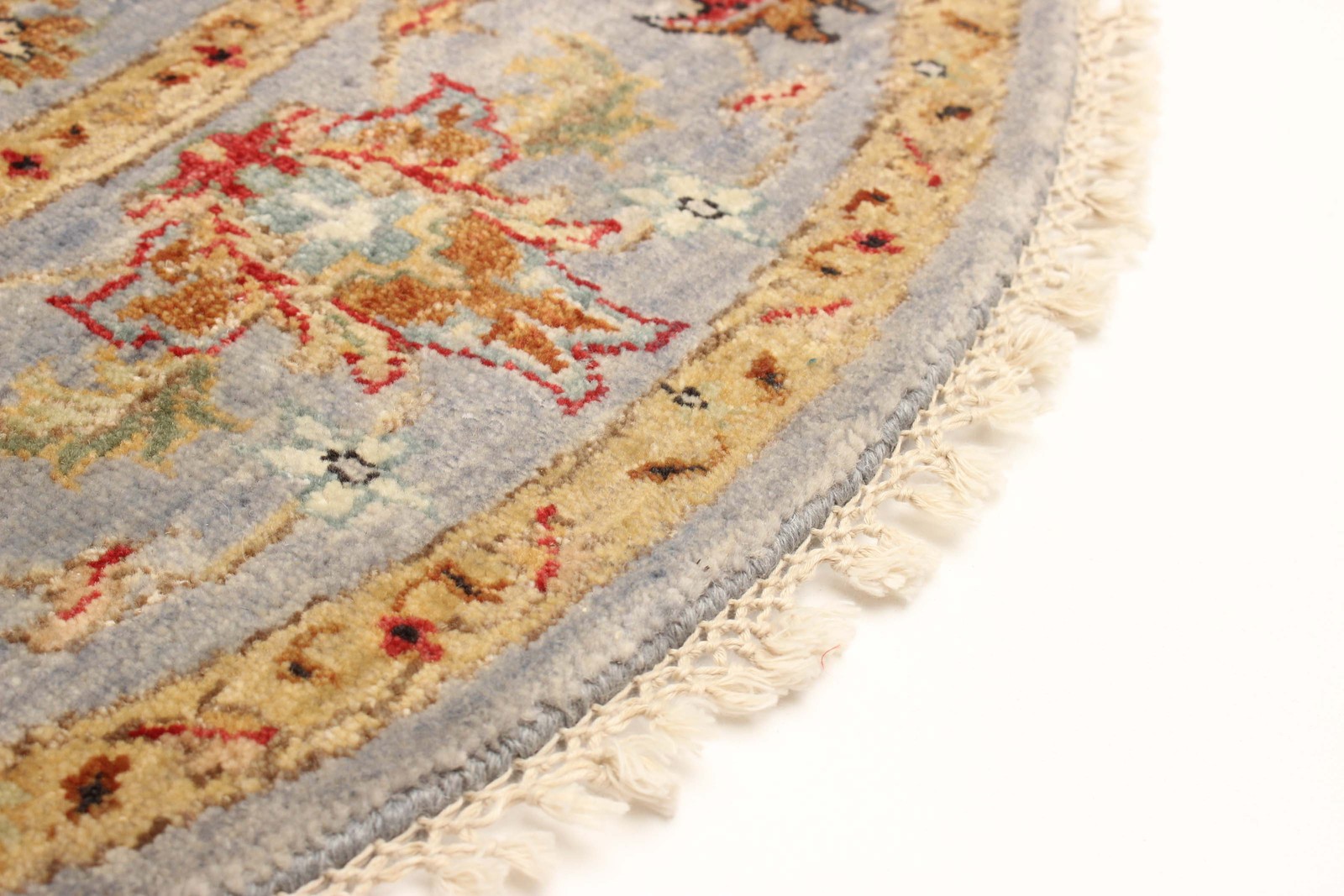 Vintage Hand-Knotted Area Rug 3’11” x 3’11” Traditional Oriental Wool Carpet