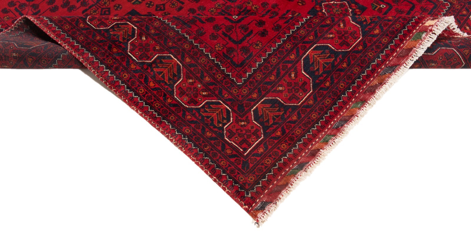 Afghan 76×59 1/8 in Handwoven Oriental Top Condition Oriental Carpet Rug Red