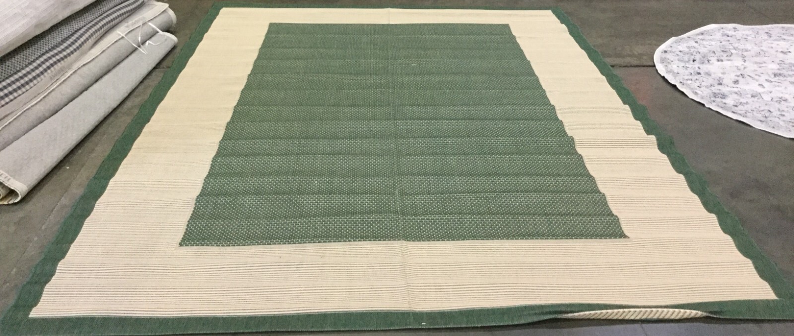 DARK GREEN / BEIGE 9′ X 12′ Damaged Rug, Reduced Price 1172662991 CY7987-32221-9