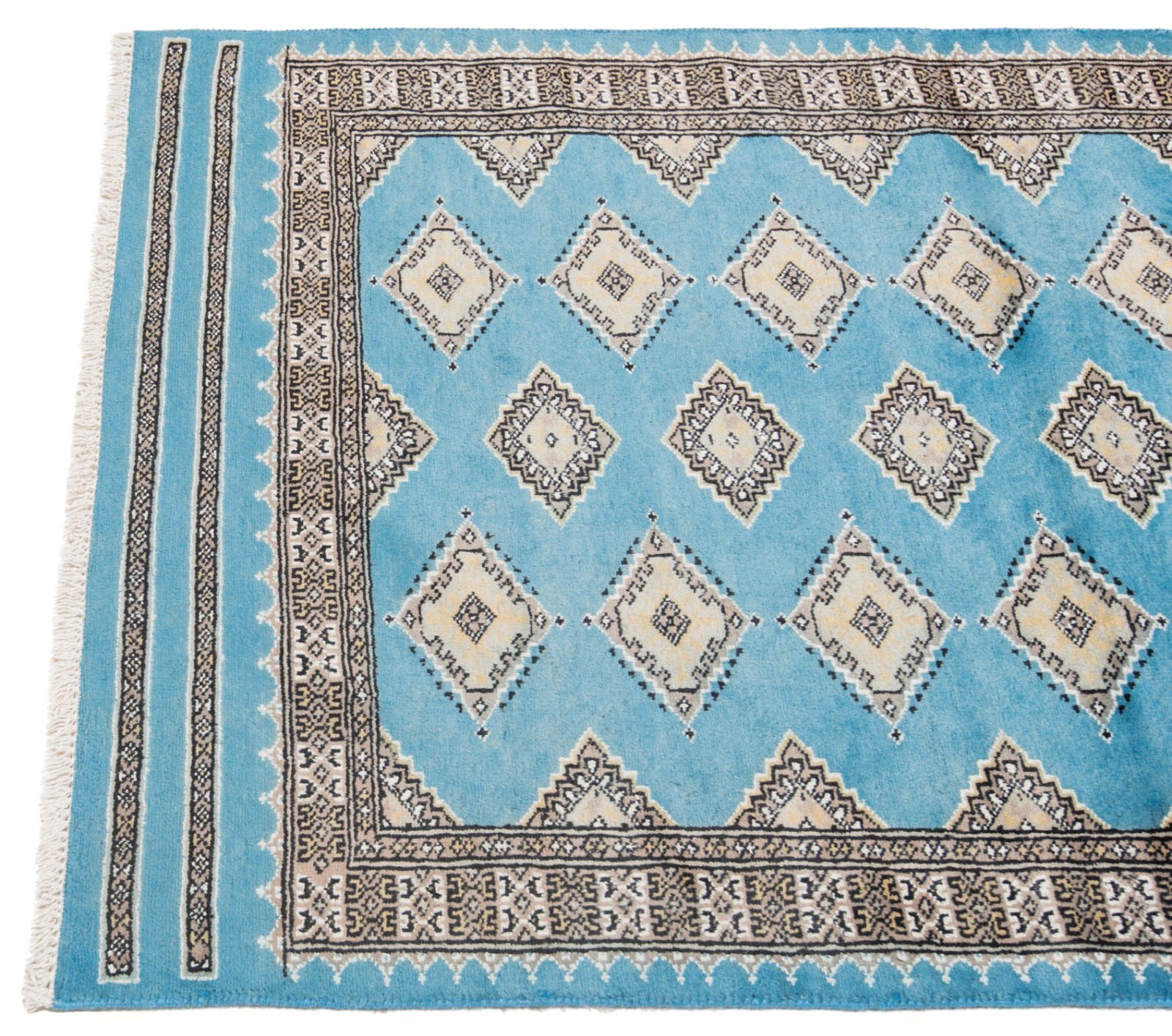 Pakistan Bokhara 152×93 cm Hand Knotted Oriental Carpet Rug Wool New Blue