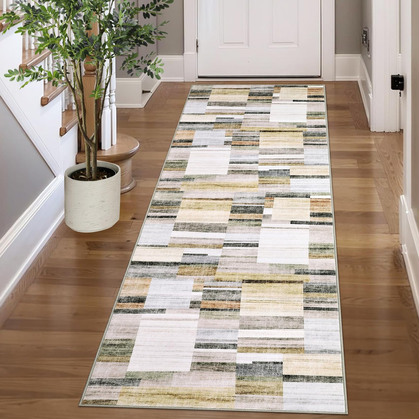 Luxloom Washable Runner Rugs 2X6 Rug Runner Modern Non Slip Kitchen Rugs Indoor