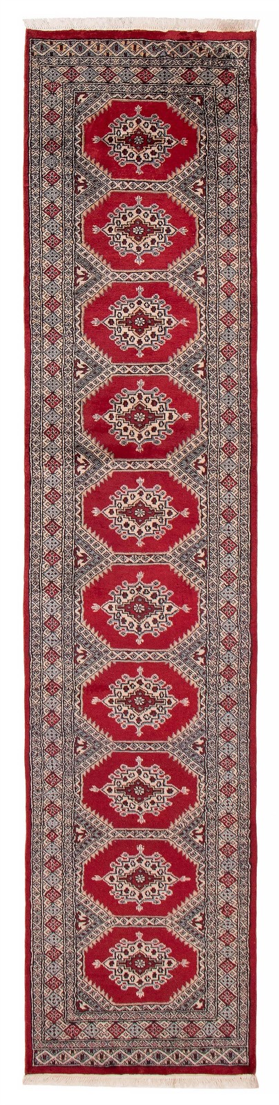 2’6″ x 11’3″ Vintage Hand-knotted Runner Rug Traditional Oriental Wool Carpet