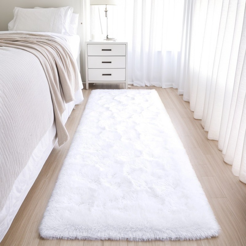 70” x 106” Plush Long-Haired Carpet-Non-Slip,Dirt-Resistant,Tie-Dyed Shag Rug