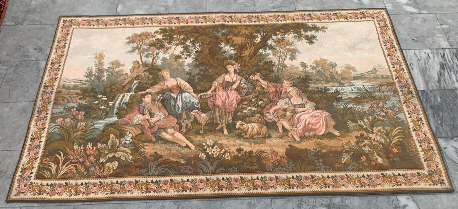 Vintage Tapestry French Tapestry Romantic Stunning Tapestry Home Decor 3×7 ft