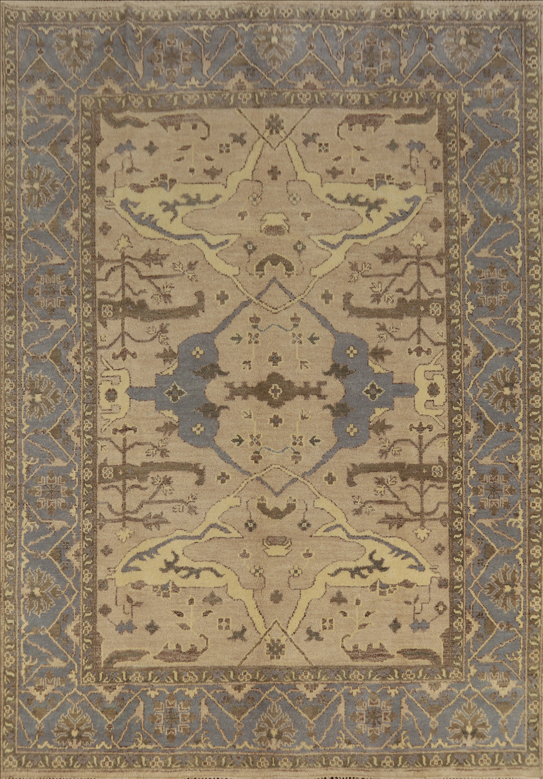 Luxurious Handcrafted Indian Living Room Rug Thick Plush 8×10 ft