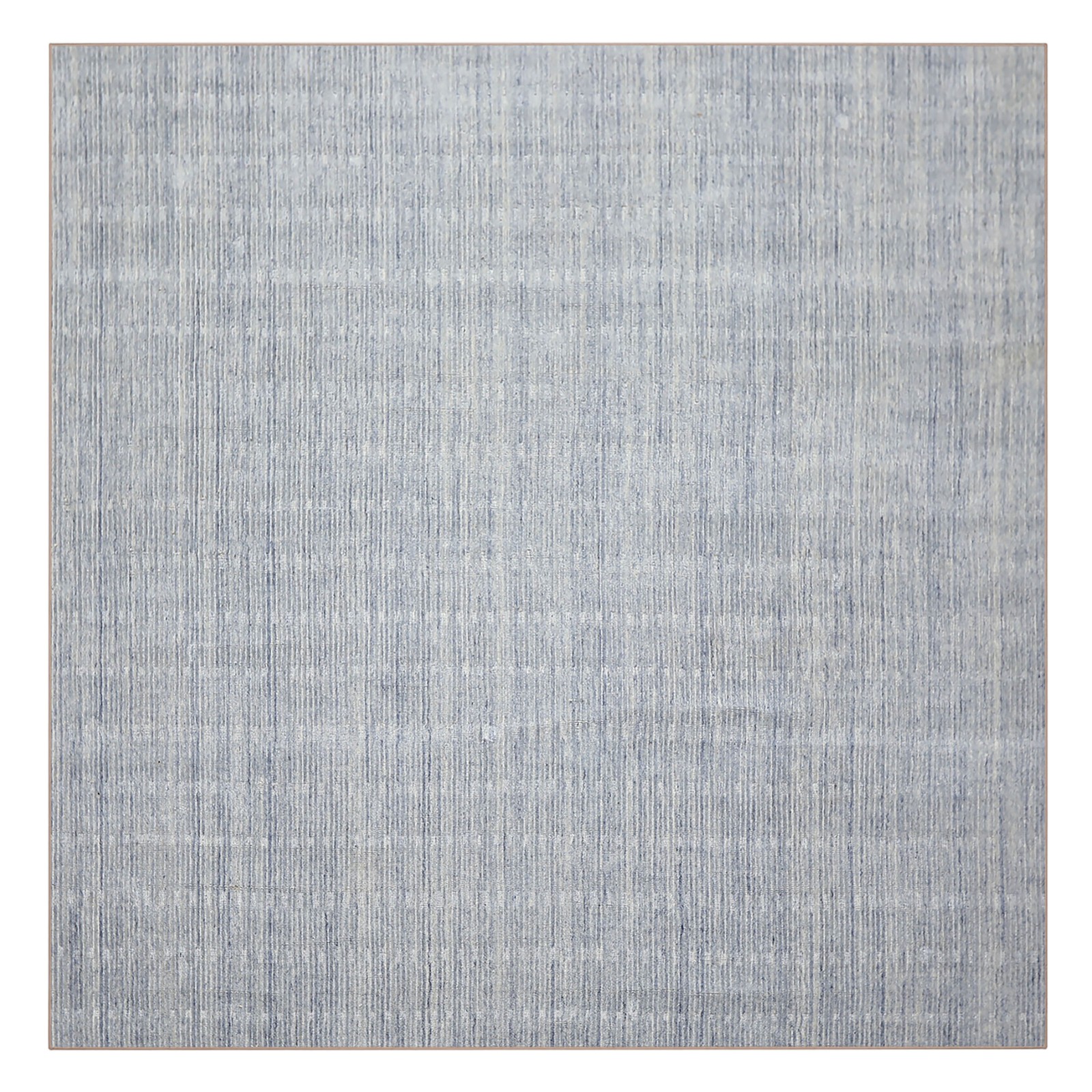 Multi Sizes Hand Loomed Wool Slate, Blue Ribbed Texture Handmade Rug