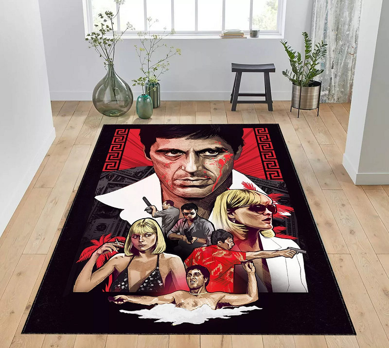 Scarface The World is Yours, Scarface Rug Movie Premium Rectangle Rug