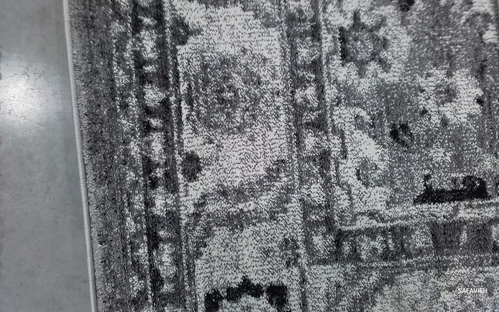 GREY / BLACK 8′-0″ x 10′-0″ Back Stain Rug, Reduced Price 1172802660 VTH214K-8