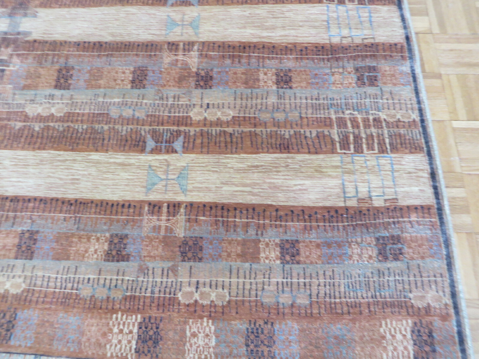 7’10 x 10 Hand Knotted Multi Colored Fine Gabbe Oriental Rug G9433