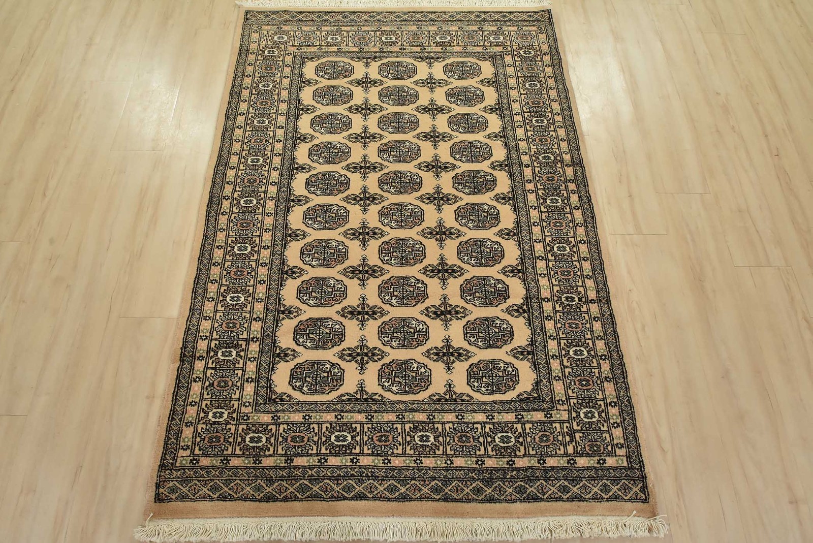 Bokhara Jaldar Rug 4’2” x 6’2” Red Wool Tribal Hand-Knotted Oriental Carpet