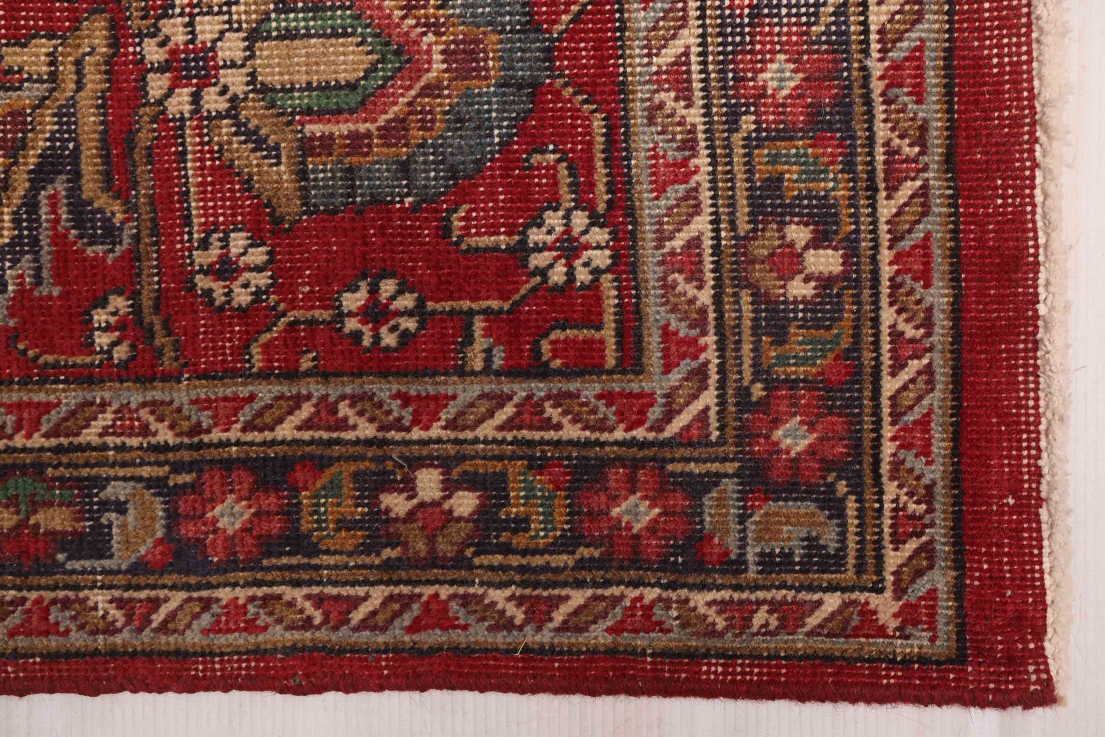 Vintage Hand-Knotted Carpet 9’6″ x 13’0″ Traditional Oriental Wool Area Rug