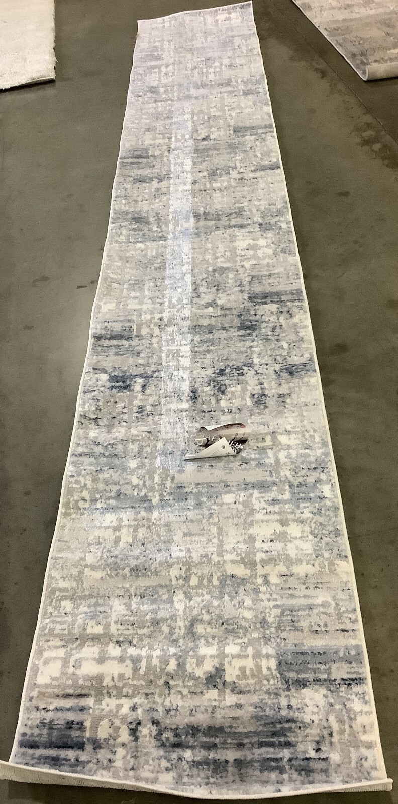 BLUE / GREY 2′-2″ x 14′-0″ Back Stain Rug, Reduced Price 1172671252 ALA786M-214