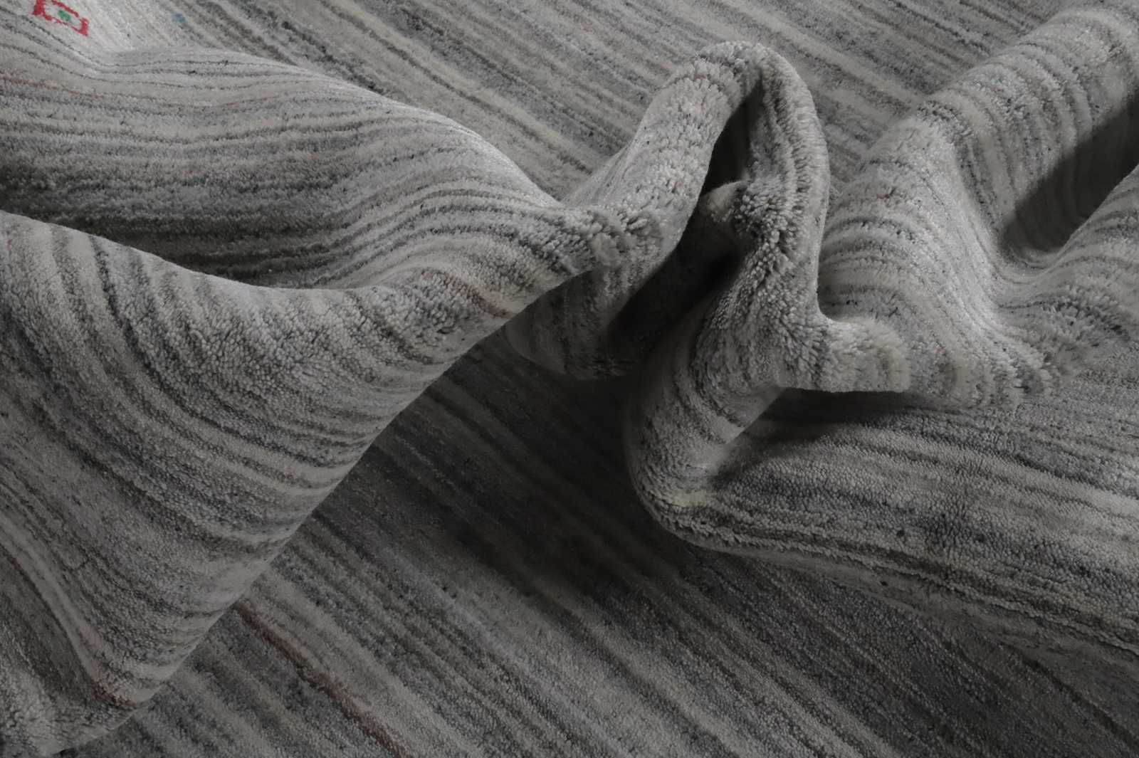 Luxurious Gray Color Hand-knotted Silk Rug Authentic Gabbeh Rug 8×10 ft