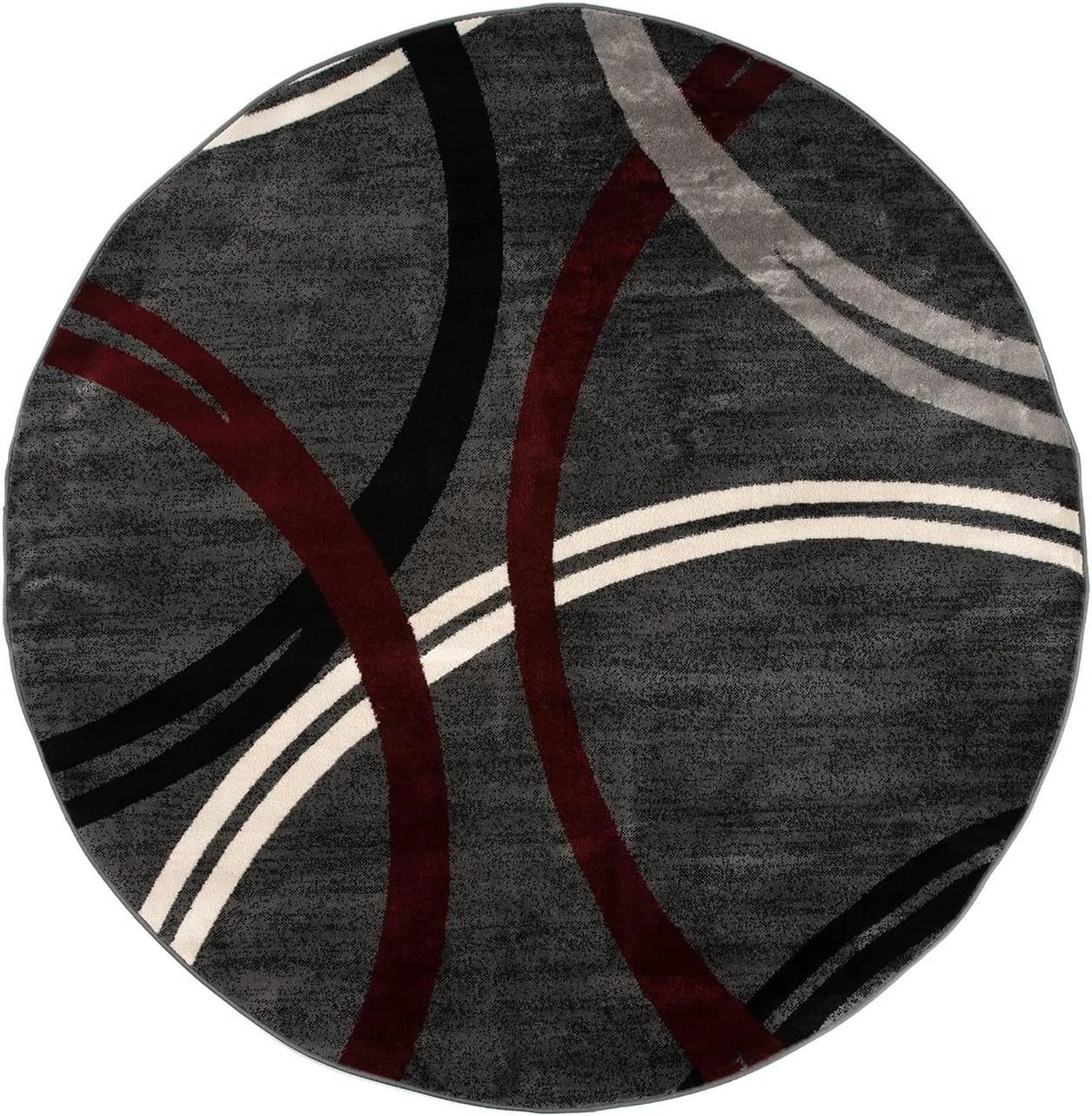 Modern 6’6″ Round Non-Shedding Area Rug – Bold Design for Stylish Interiors